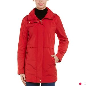 Cole Haan Red Rain Coat
